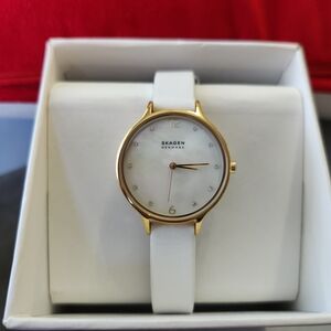 New Gorgeous Women's Skagen White Anita Lille Watch ~ SKW3138